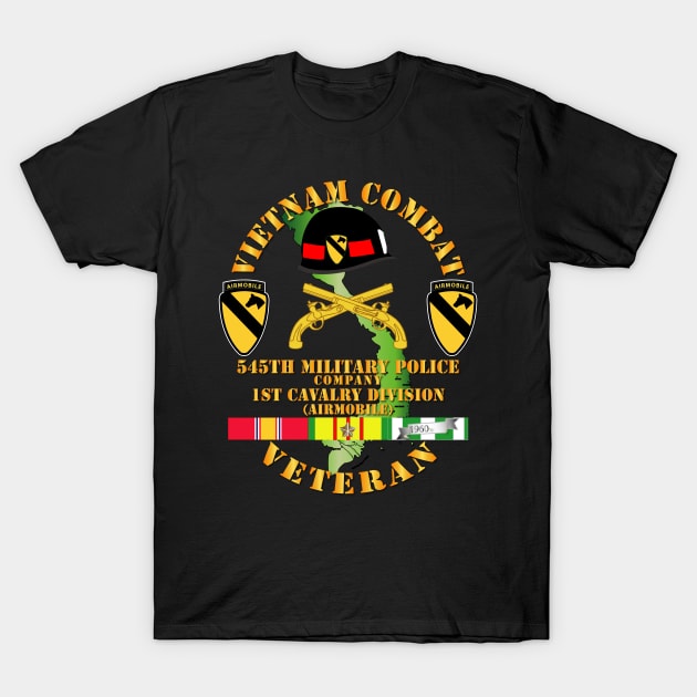 Vietnam Combat Cavalry Veteran w 545th Military Police Co - 1st Cav Div T-Shirt by twix123844